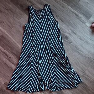 Chelsea & Theodore Black and White Chevron Dress